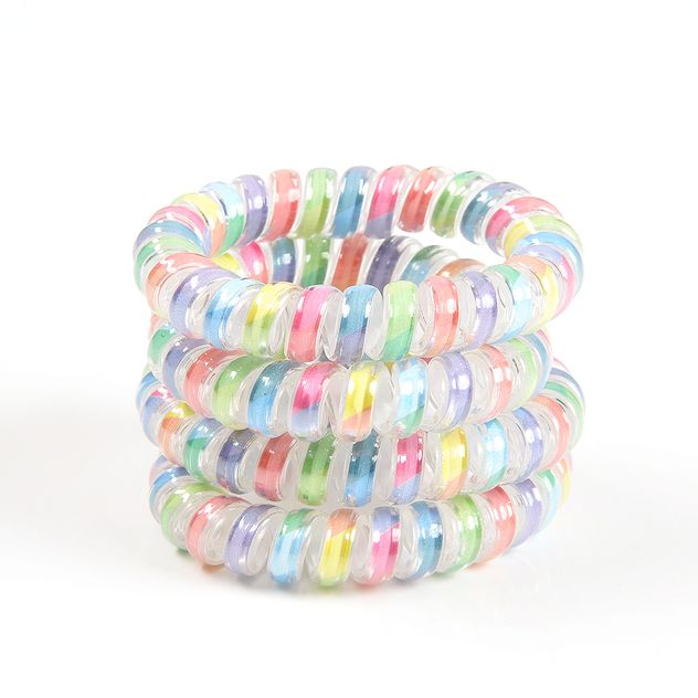 Set elastice colorate spirala pentru par