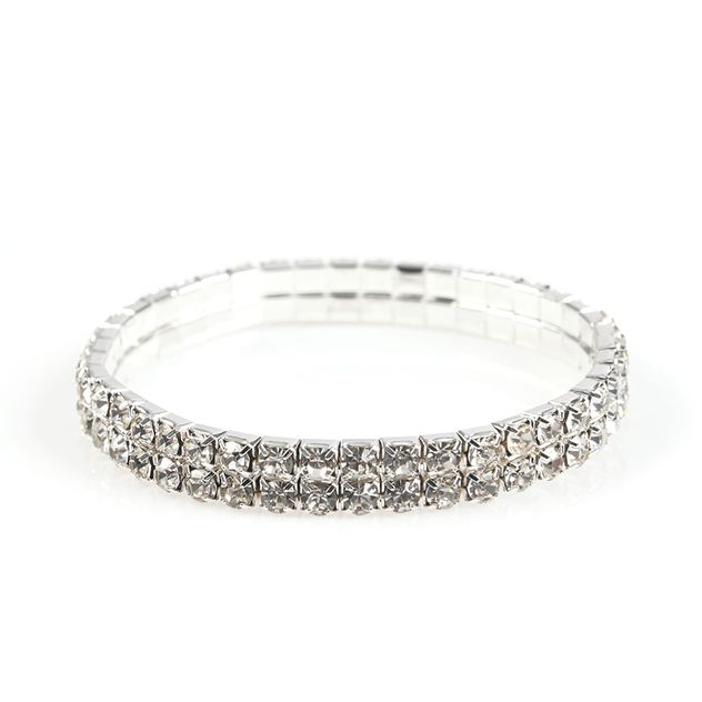 Bratara argintie cu pietre acrilice