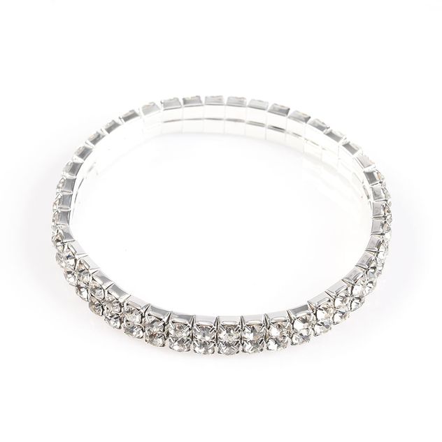 Bratara argintie cu pietre acrilice