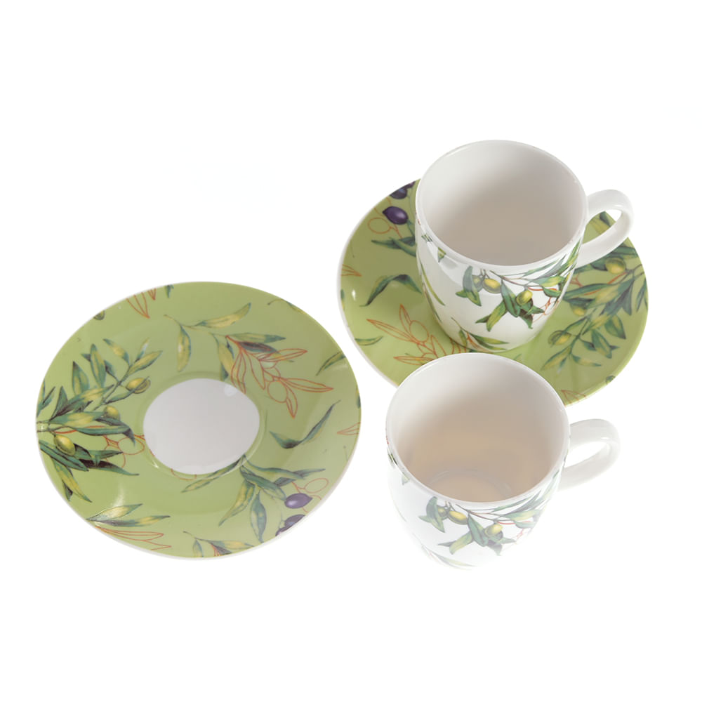 Set 2 cesti cu farfurii decor masline - Imagine 4