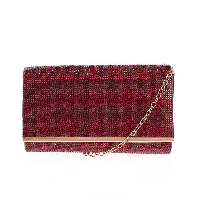 Geanta plic eleganta cu pietre rosii