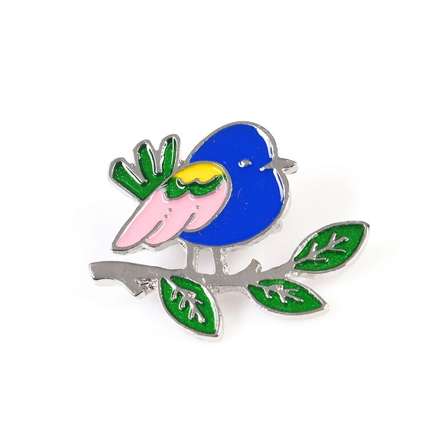 Brosa martisor pasare albastra