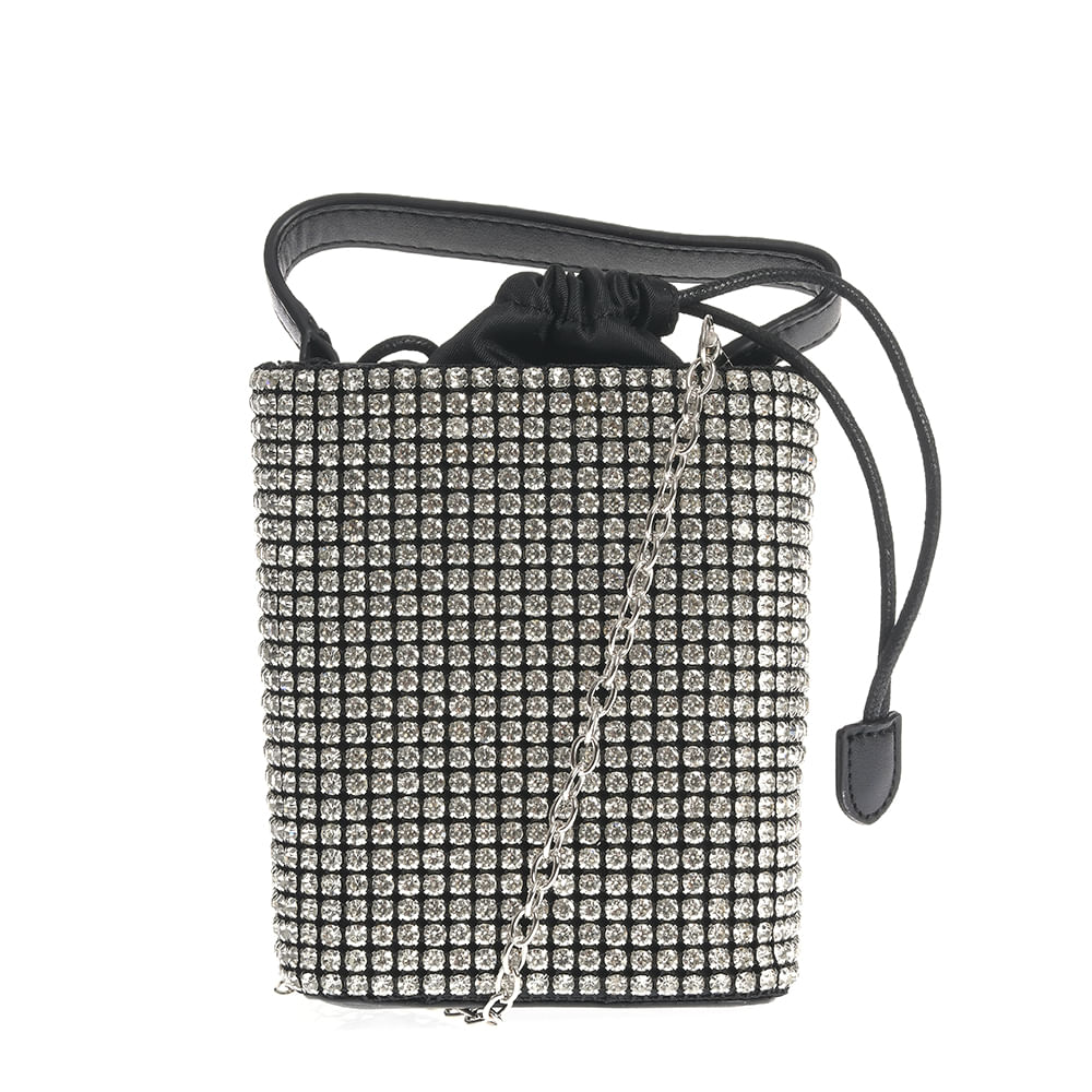 Geanta plic eleganta cu pietre si maner rigid