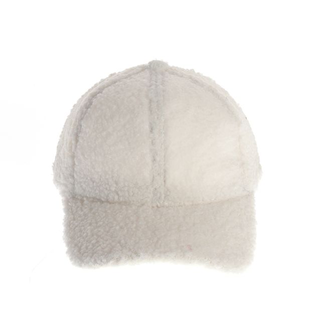 Sapca alba cu aspect de blana