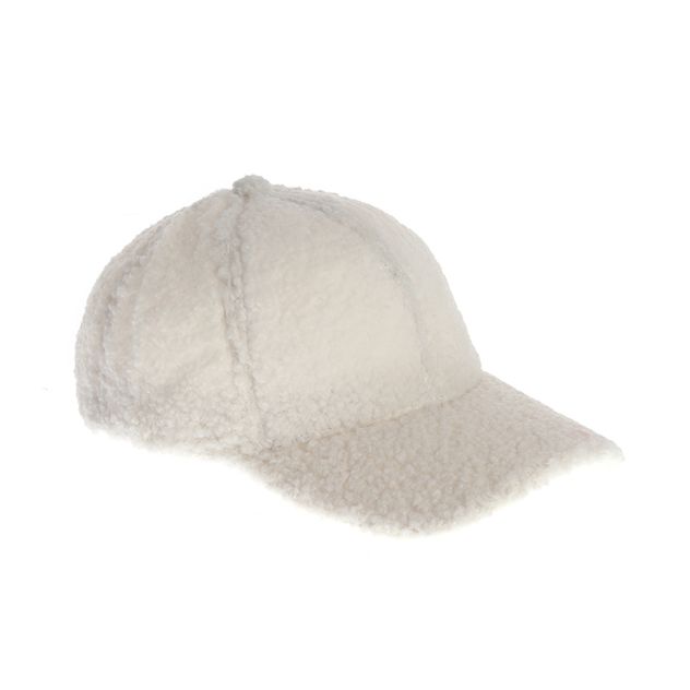 Sapca alba cu aspect de blana