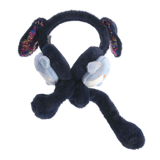 Aparatori albastre pentru urechi model pinguin