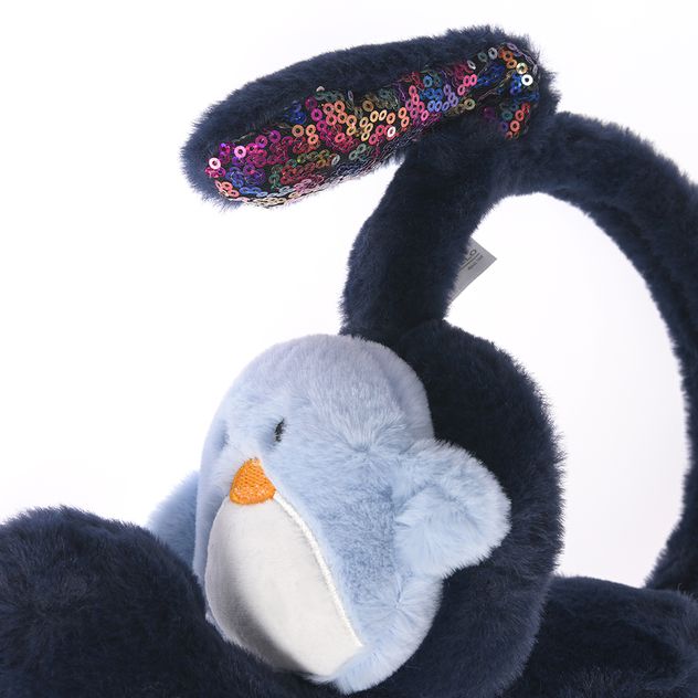 Aparatori albastre pentru urechi model pinguin