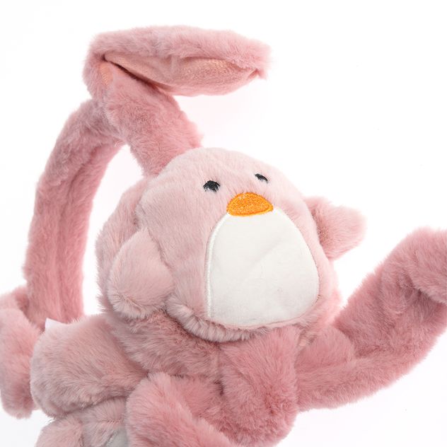 Aparatori roz pentru urechi model pinguin