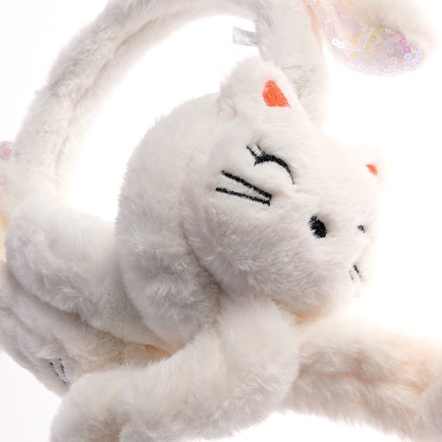 Aparatori albe pentru urechi model pisica