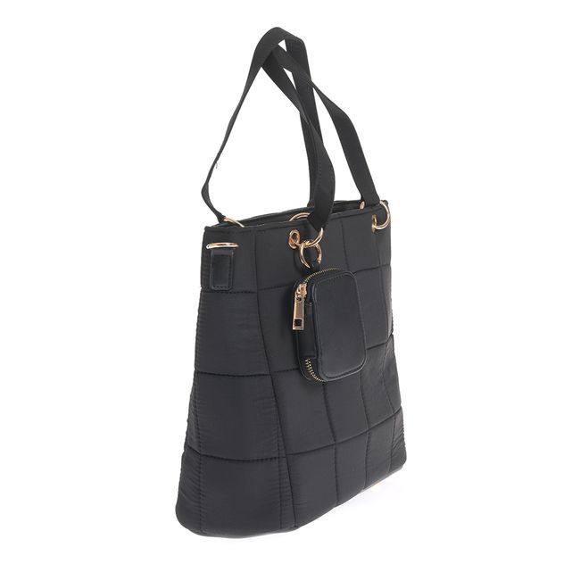 Geanta neagra de umar cu bareta detasabila