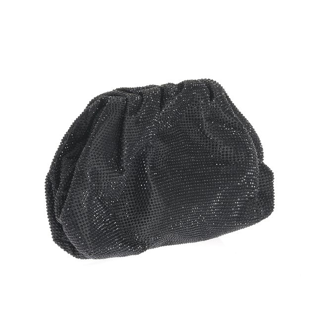 Geanta plic neagra cu strasuri