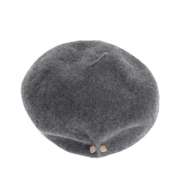 Bereta gri cu perle decorative