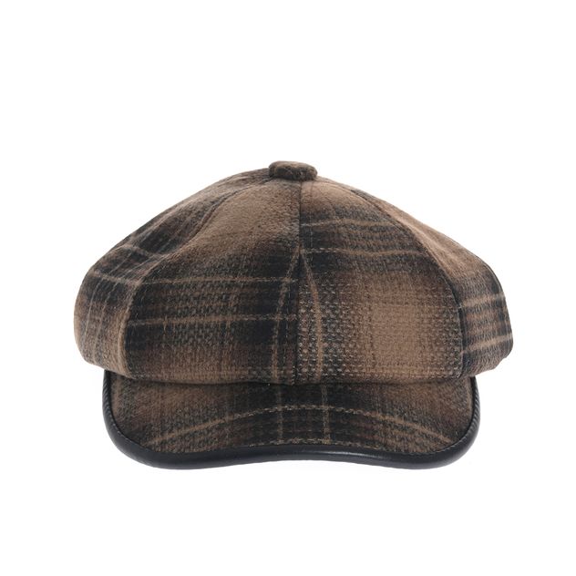 Sapca clasica cu cozoroc si model tartan