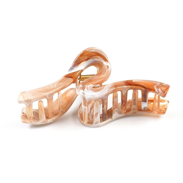 Cleste de par ondulat in nuante caramel