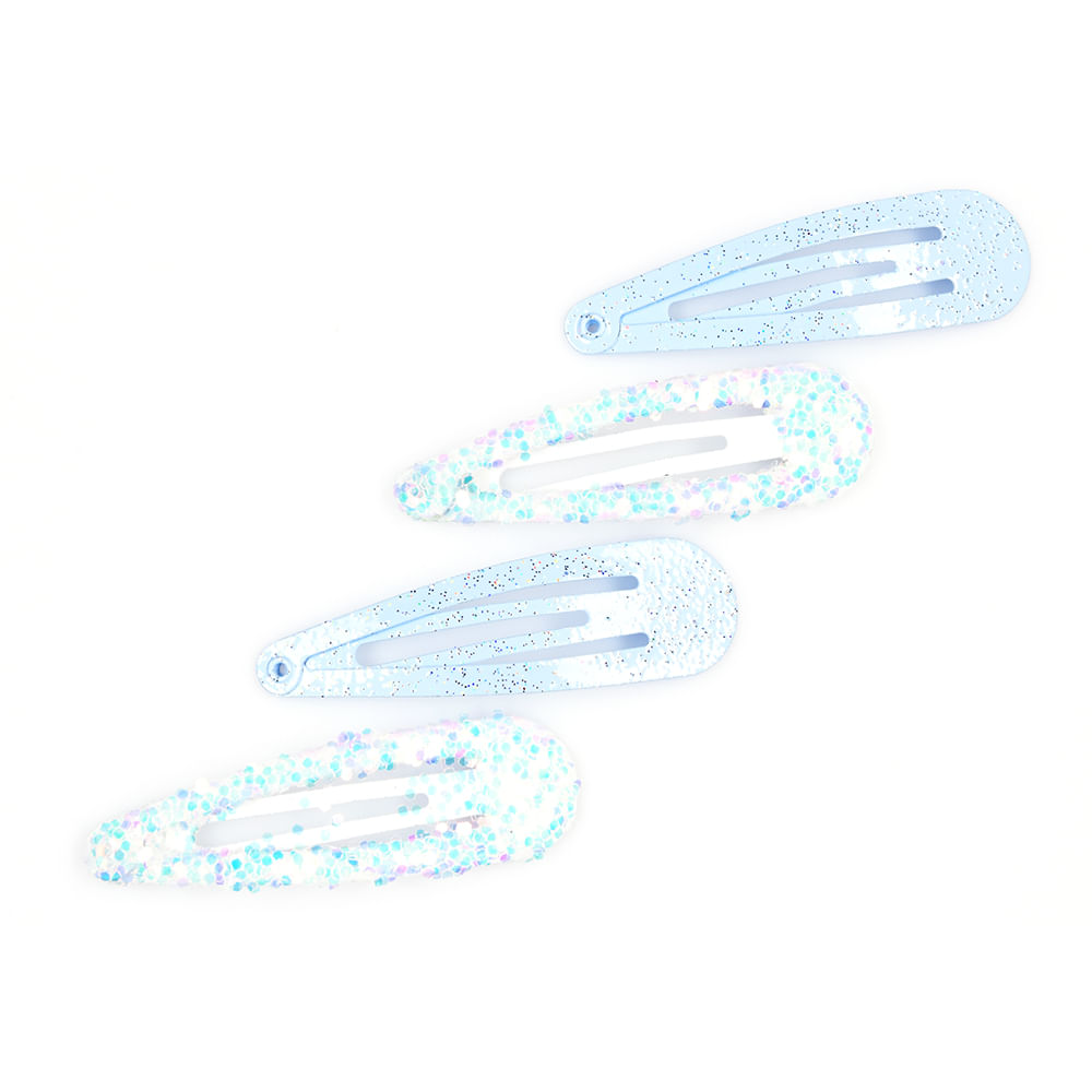 Set 4 clame de par cu sclipici
