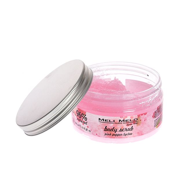 Exfoliant pentru corp cu piper roz si litchi
