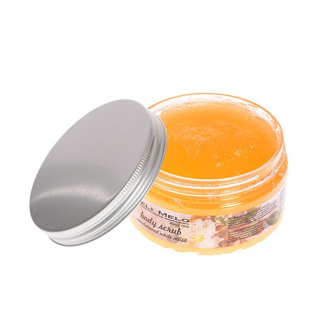 Exfoliant pentru corp cu lemn de santal si mosc alb