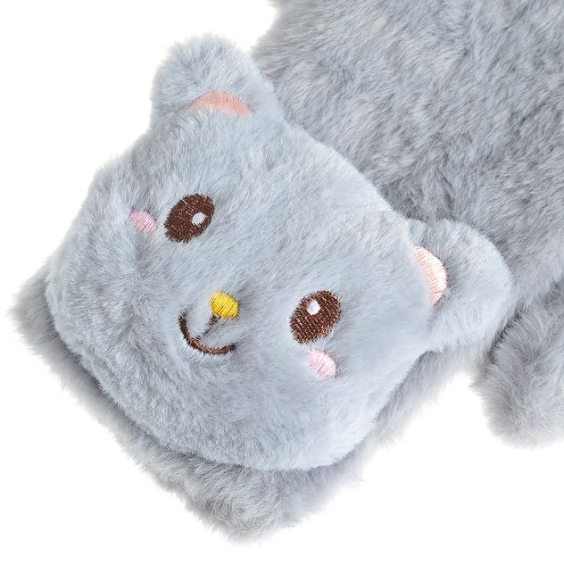 Fular gri cu pisicuta