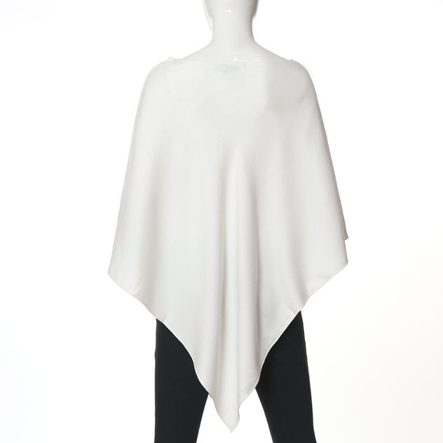Poncho alb elegant cu croi lejer