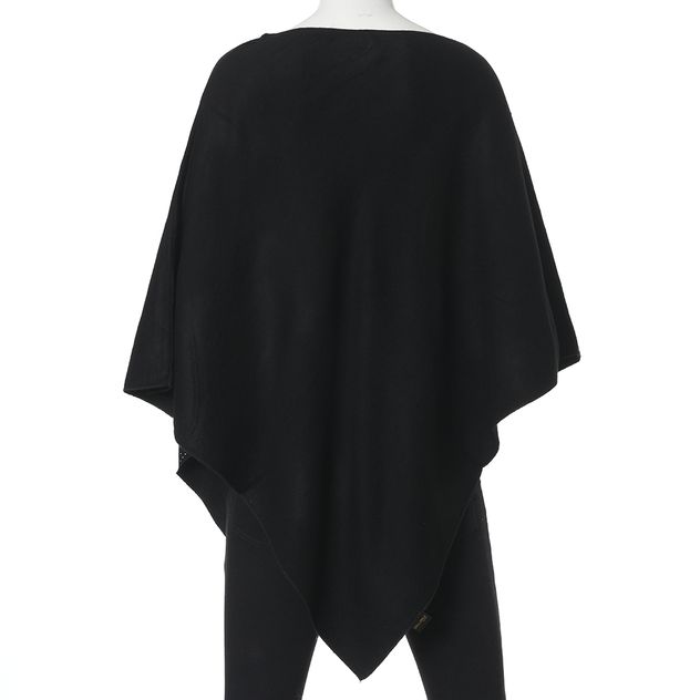 Poncho negru cu strasuri elegante