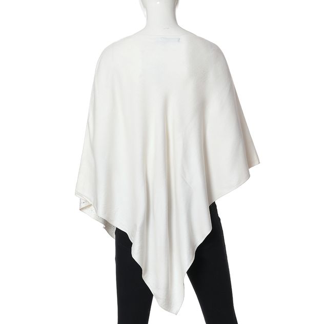 Poncho alb cu strasuri elegante