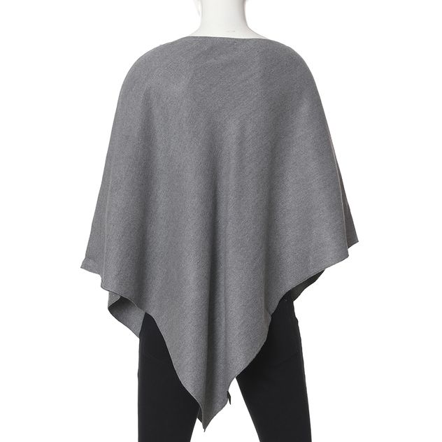 Poncho gri cu strasuri elegante