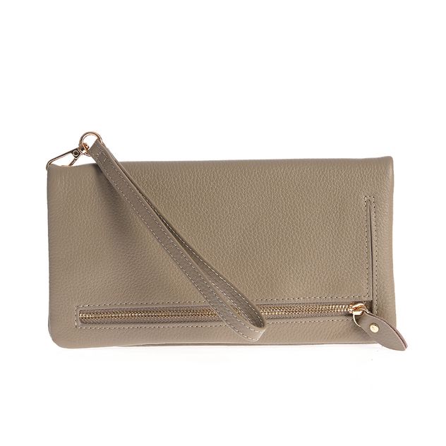 Portofel bej din piele naturala