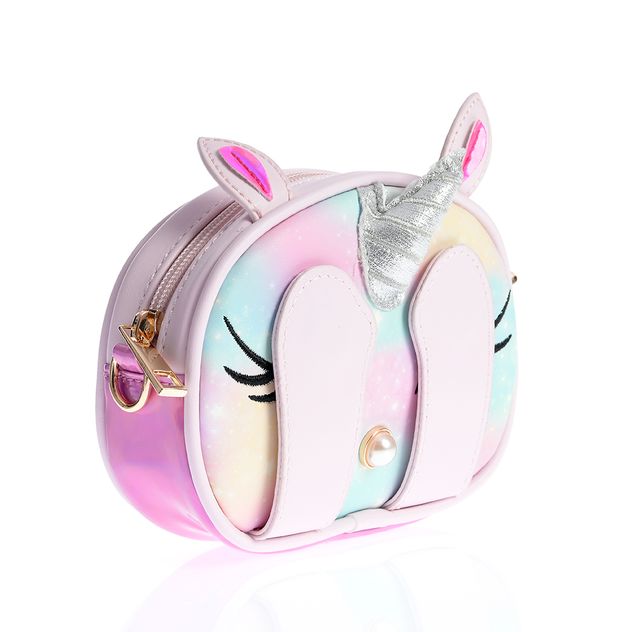 Geanta pentru fetite in forma de unicorn cu detalii 3D