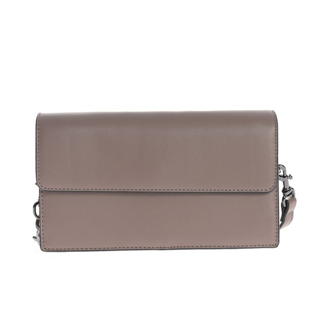 Geanta crossbody taupe cu bareta detasabila