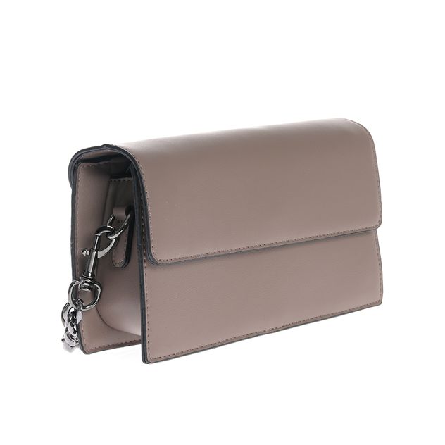 Geanta crossbody taupe cu bareta detasabila