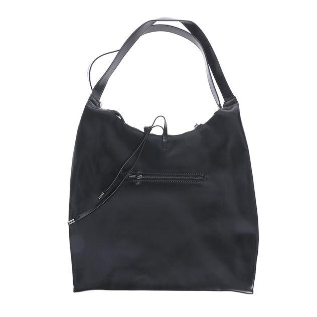 Geanta shopper neagra cu design minimalist