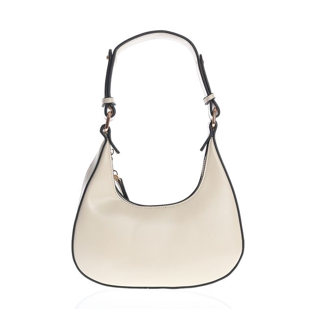 Geanta tip hobo crem cu barete reglabile