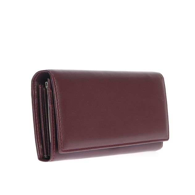 Portofel visiniu din piele ecologica cu design elegant