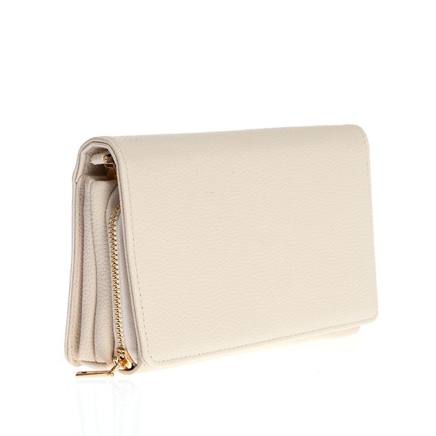 Portofel crem cu bareta reglabila si compartimente multiple
