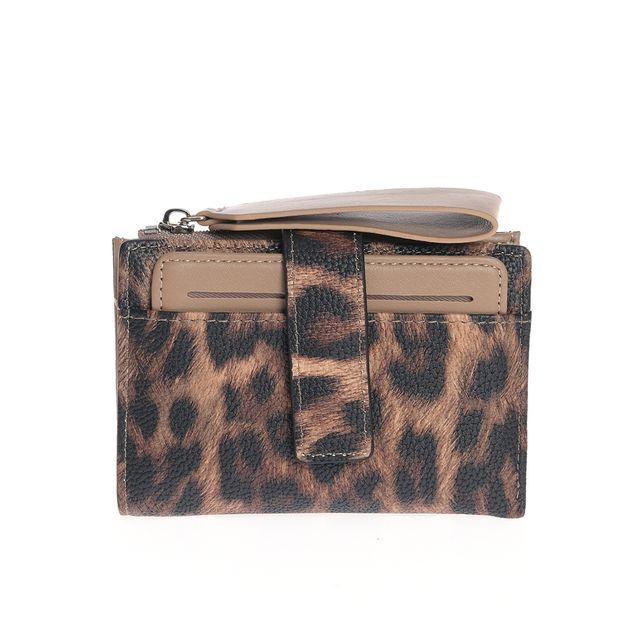 Portofel animal print cu inchidere practica