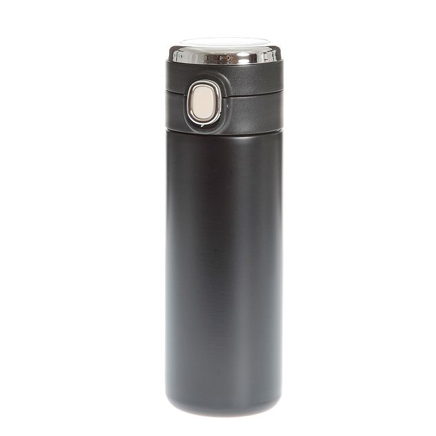 Termos negru cu afisaj digital si capac ermetic