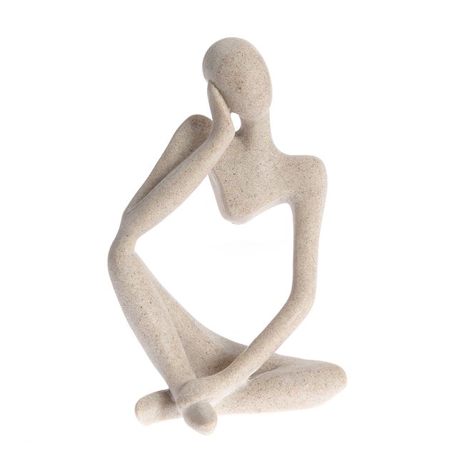 Statueta moderna din rasina cu silueta ganditoare