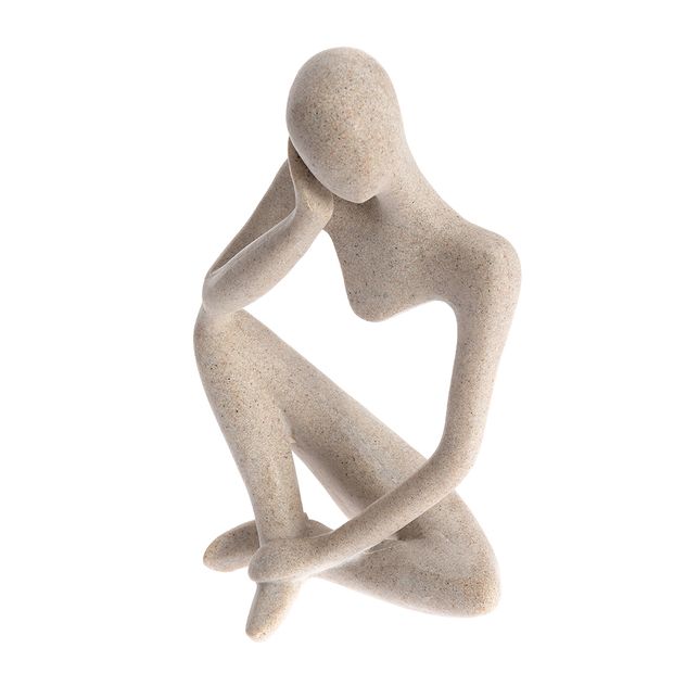 Statueta moderna din rasina cu silueta ganditoare