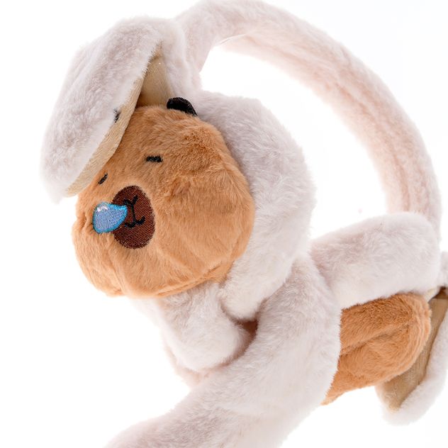 Aparatori crem pentru urechi cu model capybara si urechi lungi