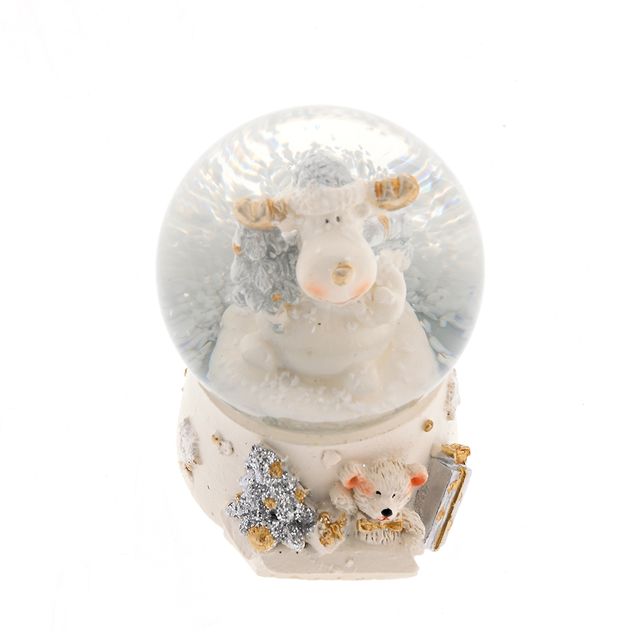 Decoratiune glob cu ren 6.5 cm