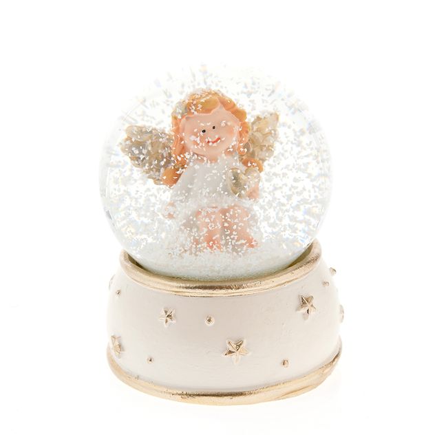 Decoratiune de Craciun glob cu ingeras 9.5 cm