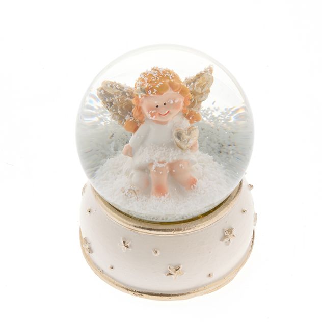 Decoratiune de Craciun glob cu ingeras 9.5 cm