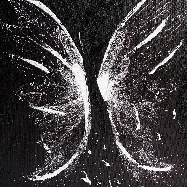 Tablou decorativ cu aripi albe