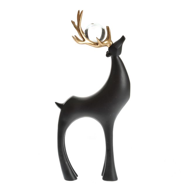 Statueta cerb cu coarne aurii 33 cm