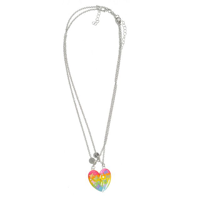 Set 2 coliere Best Friends inima colorata