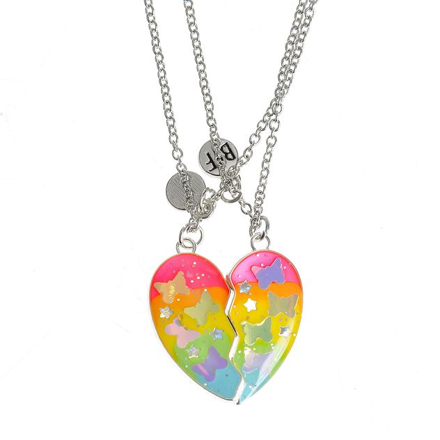 Set 2 coliere Best Friends inima colorata