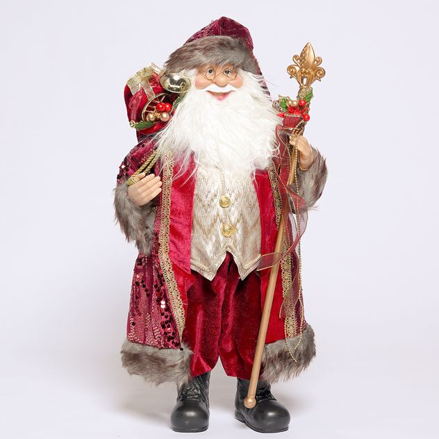 Decoratiune Mos Craciun rosu 60 cm