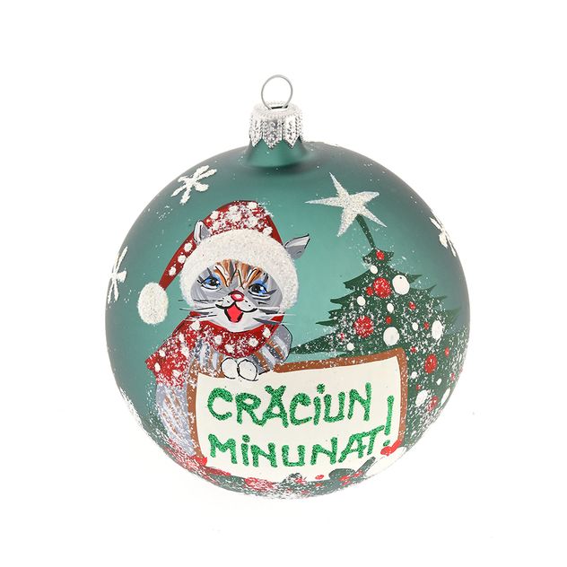 Glob pictat manual Craciun Minunat