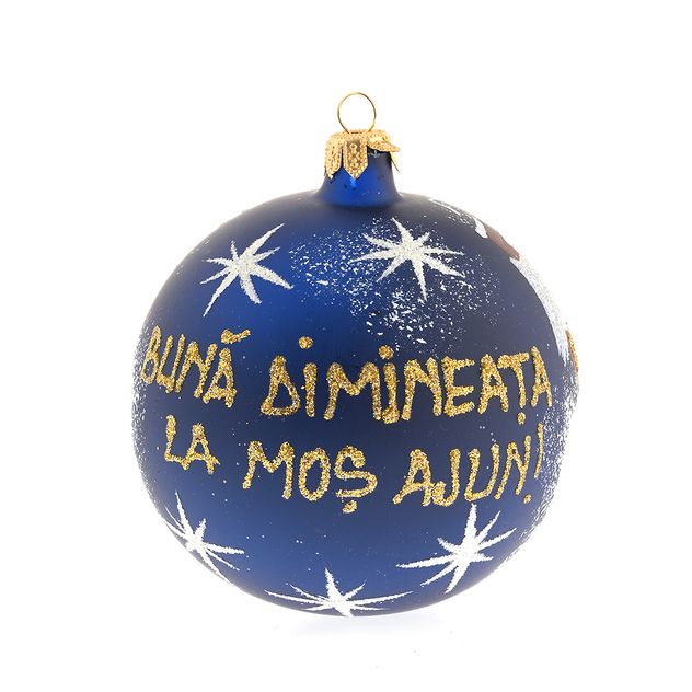 Glob pictat manual Buna dimineata la Mos Ajun!