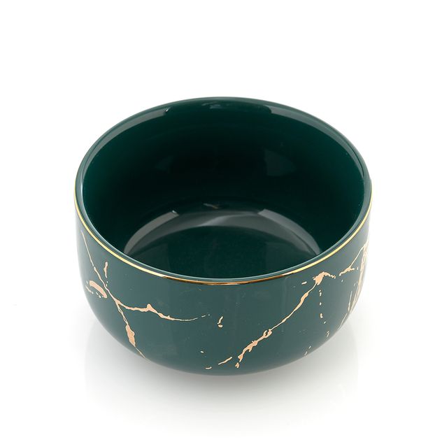 Bol din ceramica cu insertii aurii 12 cm